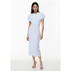 Babaton Aritzia Cruise Blue Futurist Maxi Midi Dress X-Small NWT